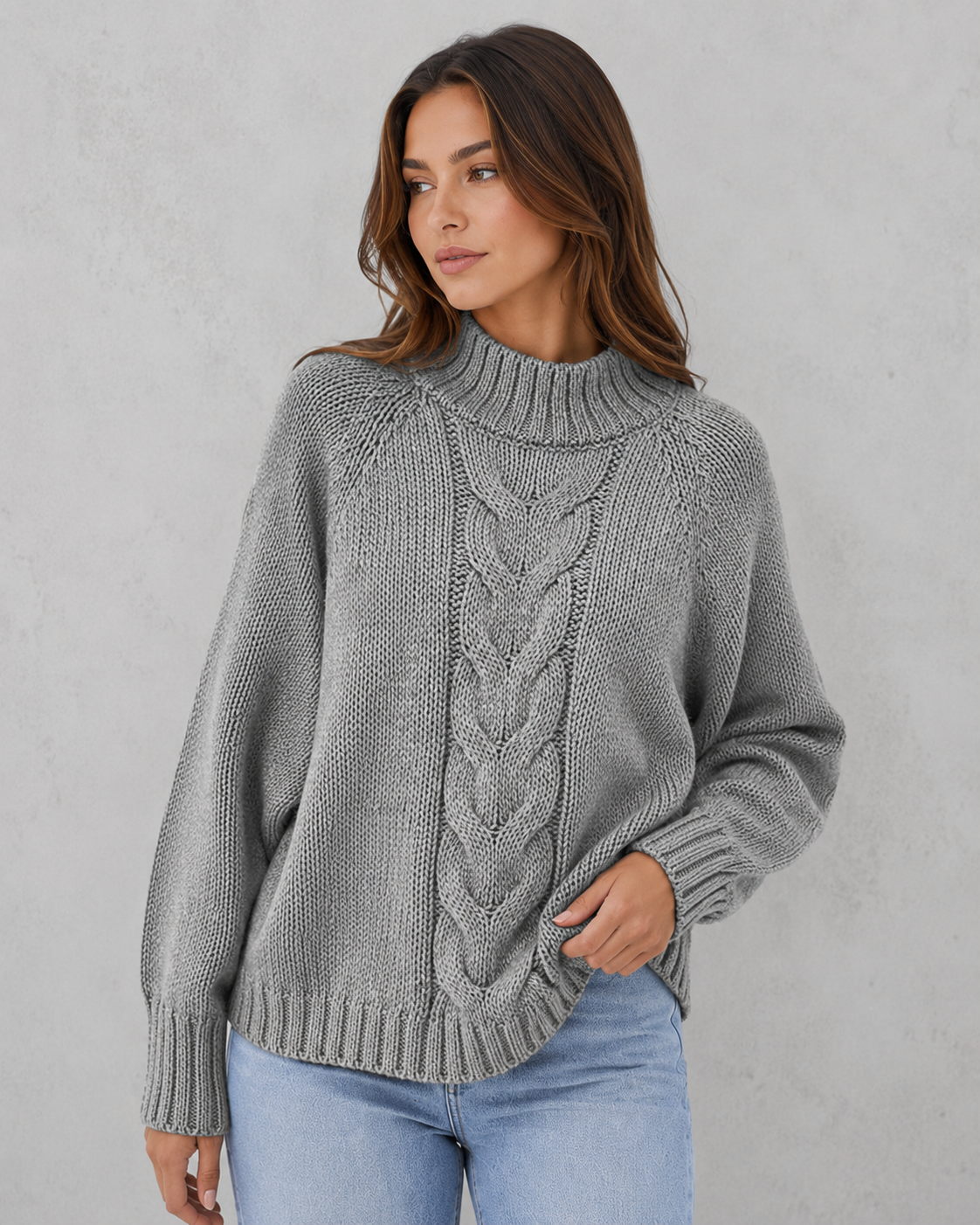 Women's elegant knitted pullover dress featuring a relaxed fit silhouette, soft breathable knit fabric, and timeless design for casual and evening wear.
