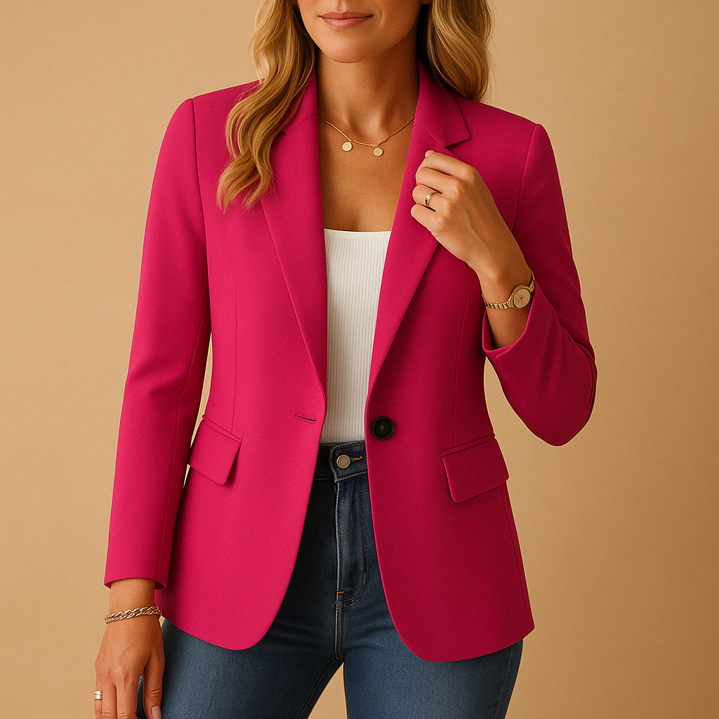 Women's fitted blazer with tailored stretch silhouette