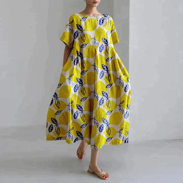 Women’s floral print midi dress with flattering fit and soft fabric