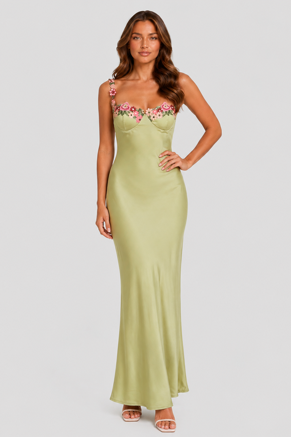 Women’s Floral Strap Maxi Dress for Summer Events & Special Occasions