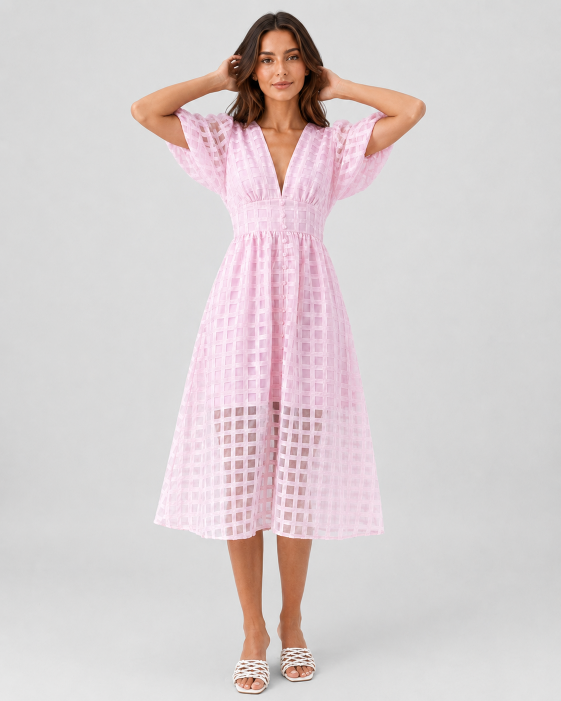 Women’s Flowy Casual Midi Dress with a soft, relaxed silhouette and premium polyester blend fabric. Perfect for everyday wear, holidays, dinners, and special occasions.
