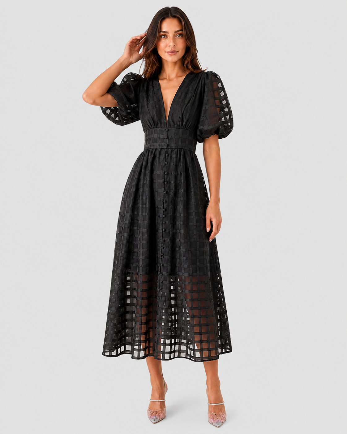Women’s Flowy Casual Midi Dress with a soft, relaxed silhouette and premium polyester blend fabric. Perfect for everyday wear, holidays, dinners, and special occasions.