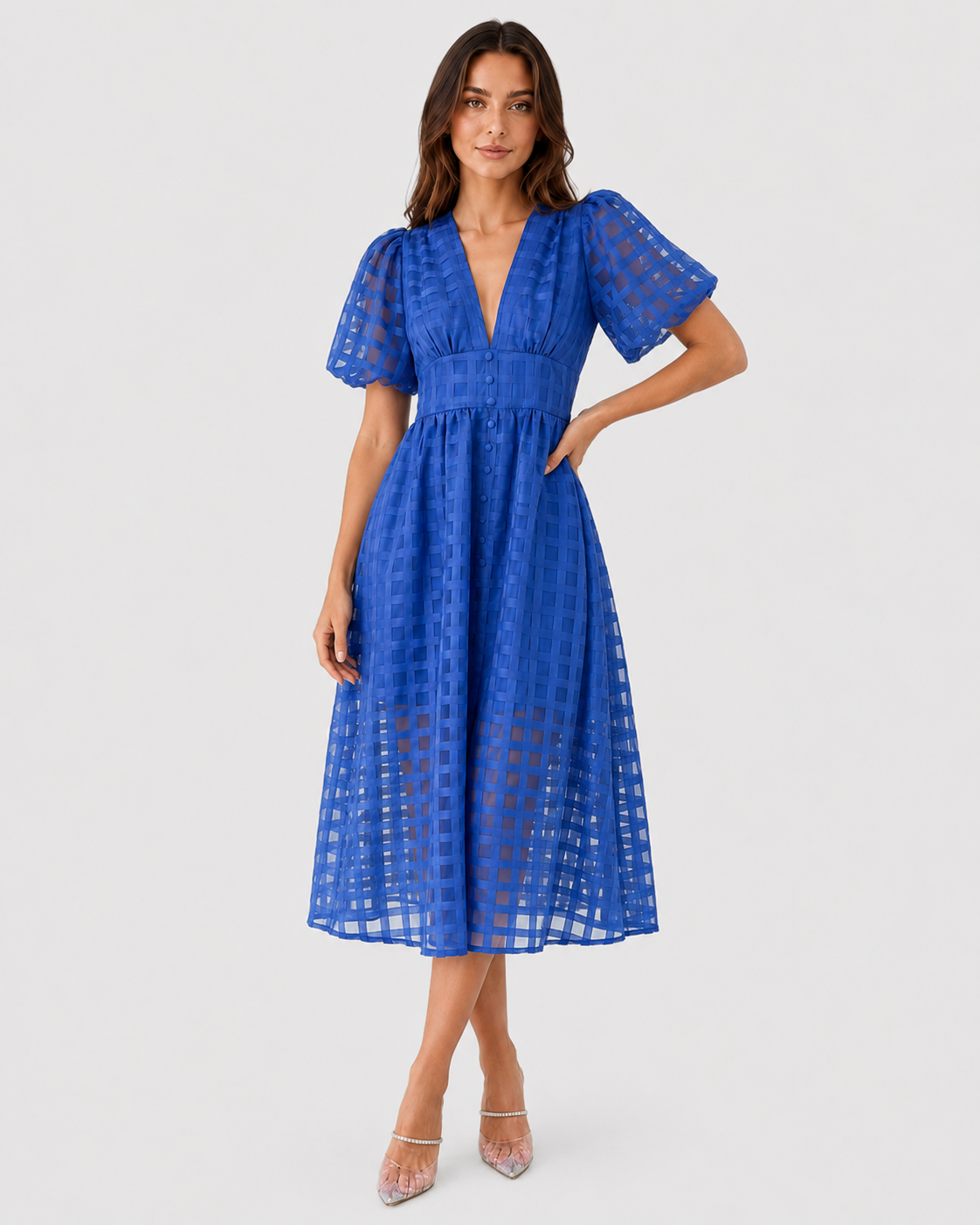 Women’s Flowy Casual Midi Dress with a soft, relaxed silhouette and premium polyester blend fabric. Perfect for everyday wear, holidays, dinners, and special occasions.