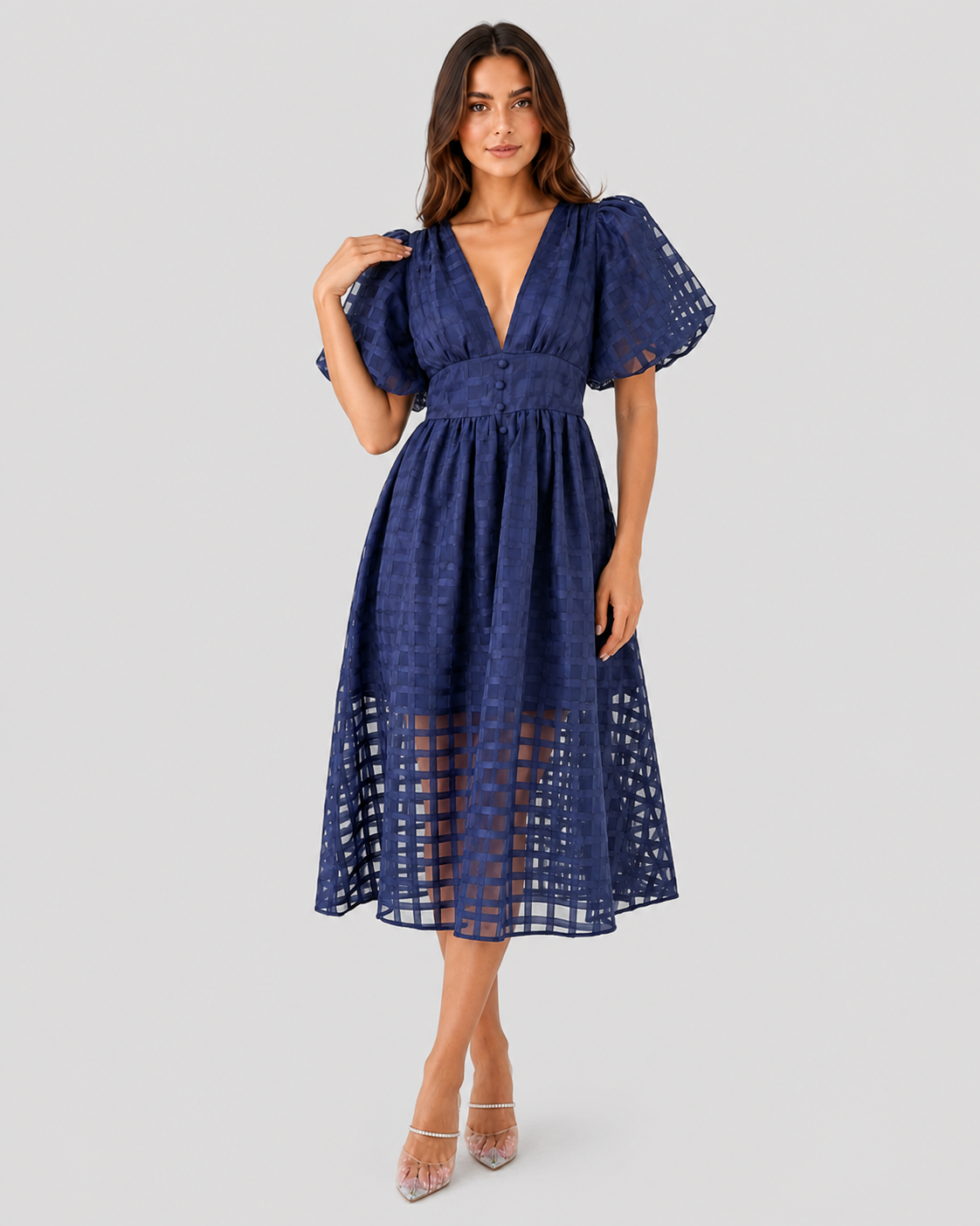 Women’s Flowy Casual Midi Dress with a soft, relaxed silhouette and premium polyester blend fabric. Perfect for everyday wear, holidays, dinners, and special occasions.