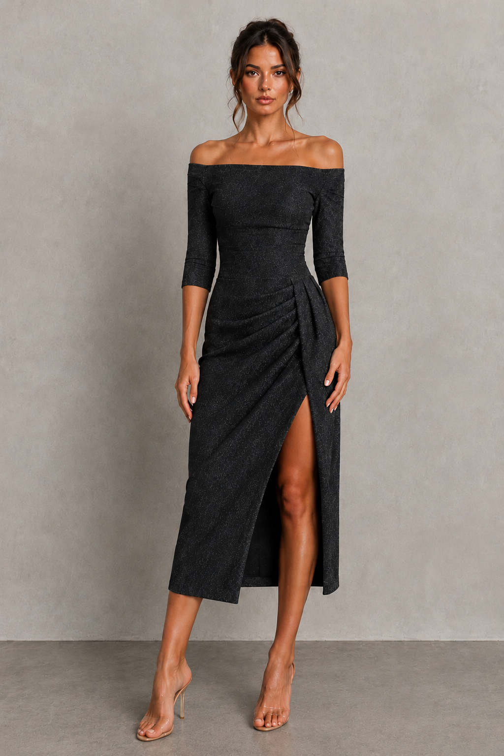 shaneen ruched midi dress Shaneen Ruched Midi Dress in Jade Floral