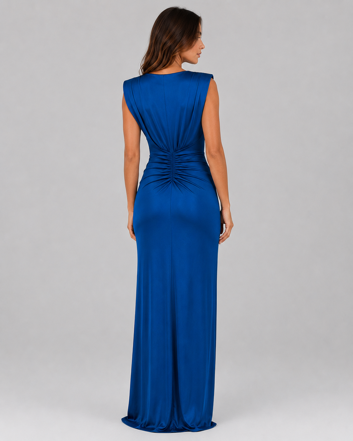 Women's pleated maxi cocktail dress featuring a fit-and-flare silhouette, lightweight woven fabric, and a flowing skirt for an elegant, versatile look.
