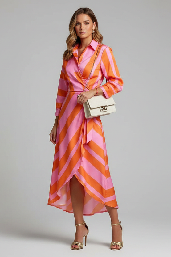 Women’s printed skirt dress in lightweight polyester with flowing design