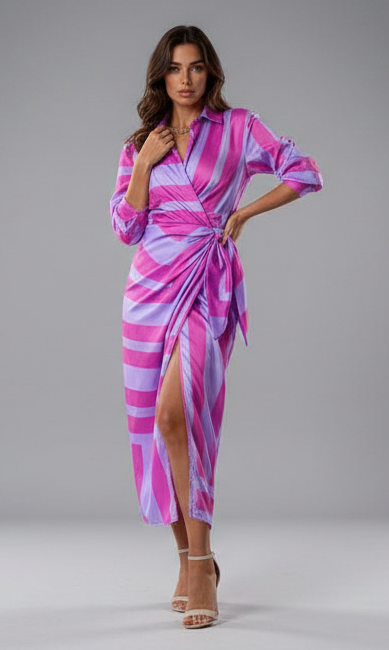 Women’s printed skirt dress in lightweight polyester with flowing design