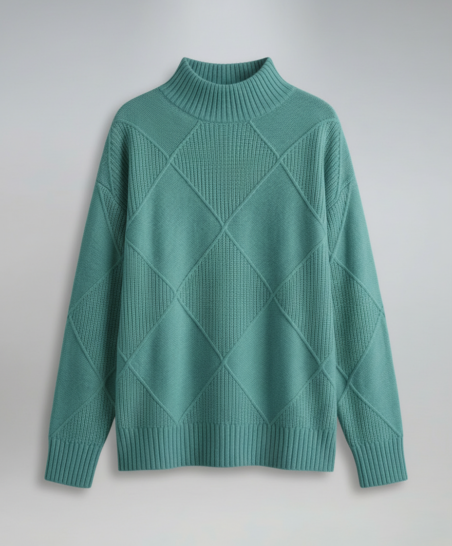 Women's soft cashmere turtleneck sweater