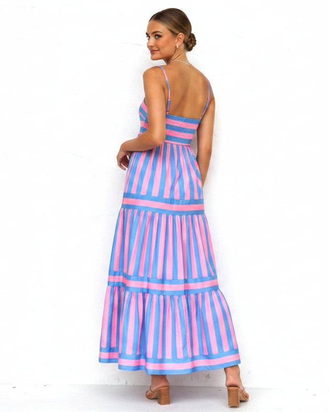 Women’s strappy summer dress made from breathable rayon blend