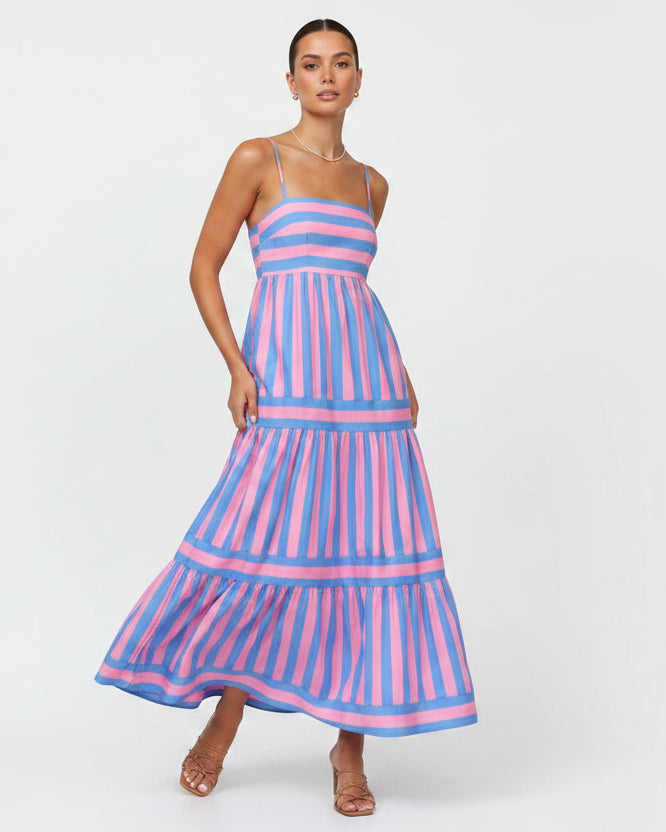 Women’s strappy summer dress made from breathable rayon blend