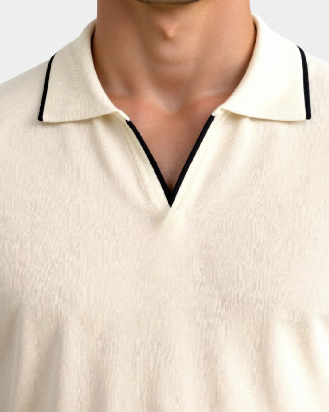 Old Money Kontrast-Polo - Beige