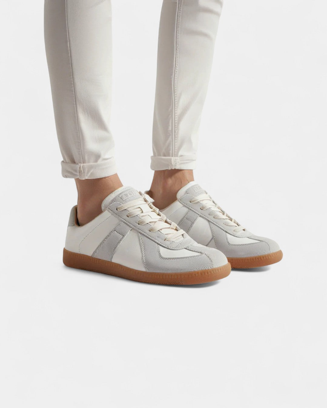 Low-Top-Sneaker aus Leder - Weiß