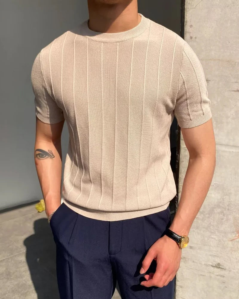 Cannes T-Shirt gerippt