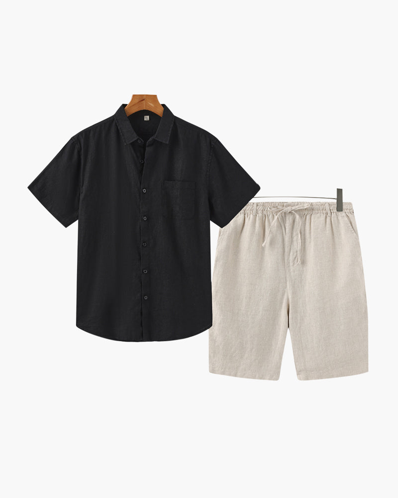Old Money Leinen Combo (Kurze Hosen)