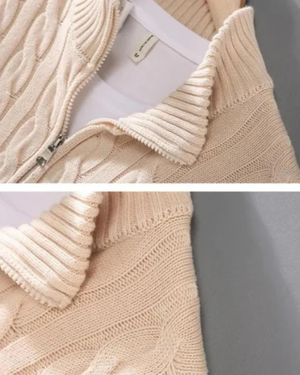 Lyndon - Pullover mit halbem Reißverschluss