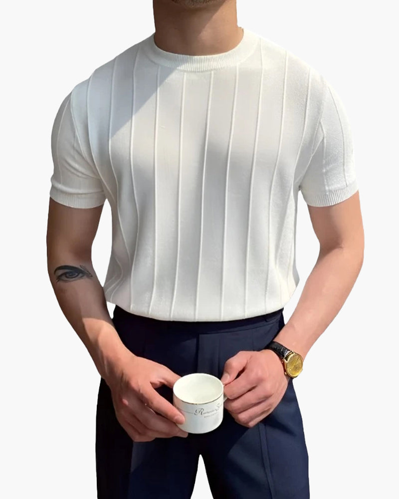 Cannes T-Shirt gerippt