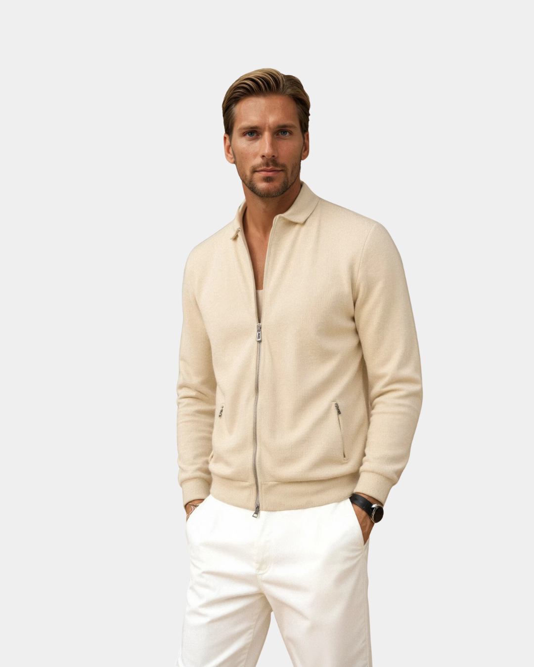 Valen Polokragen Zip Trainingsjacke