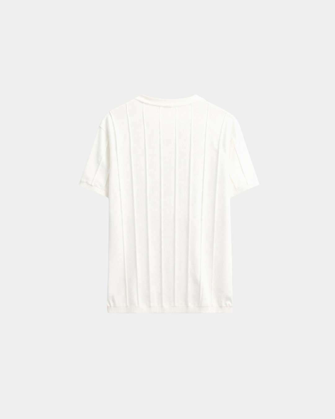 Old Money Gestreiftes T-Shirt mit Rundhalsausschnitt - Weiß
