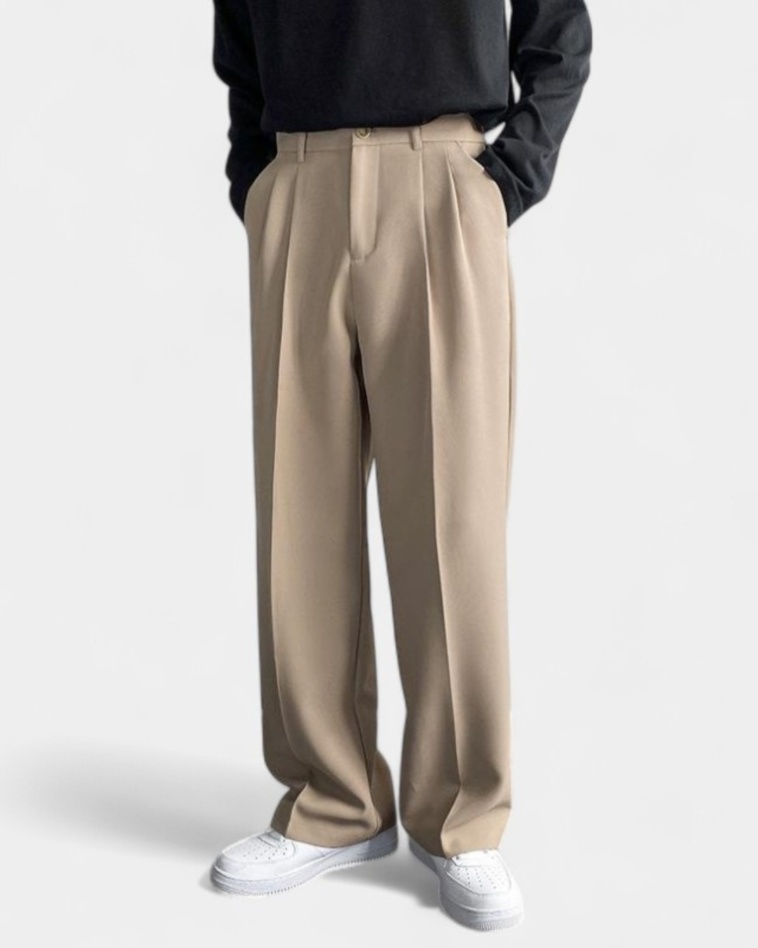 Entspannt geschnittene Valmont Chino-Hose - Beige