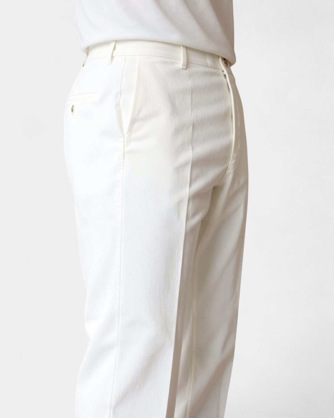 Smart Tailored Regular Fit Chino Knöchelhosen - Weiß