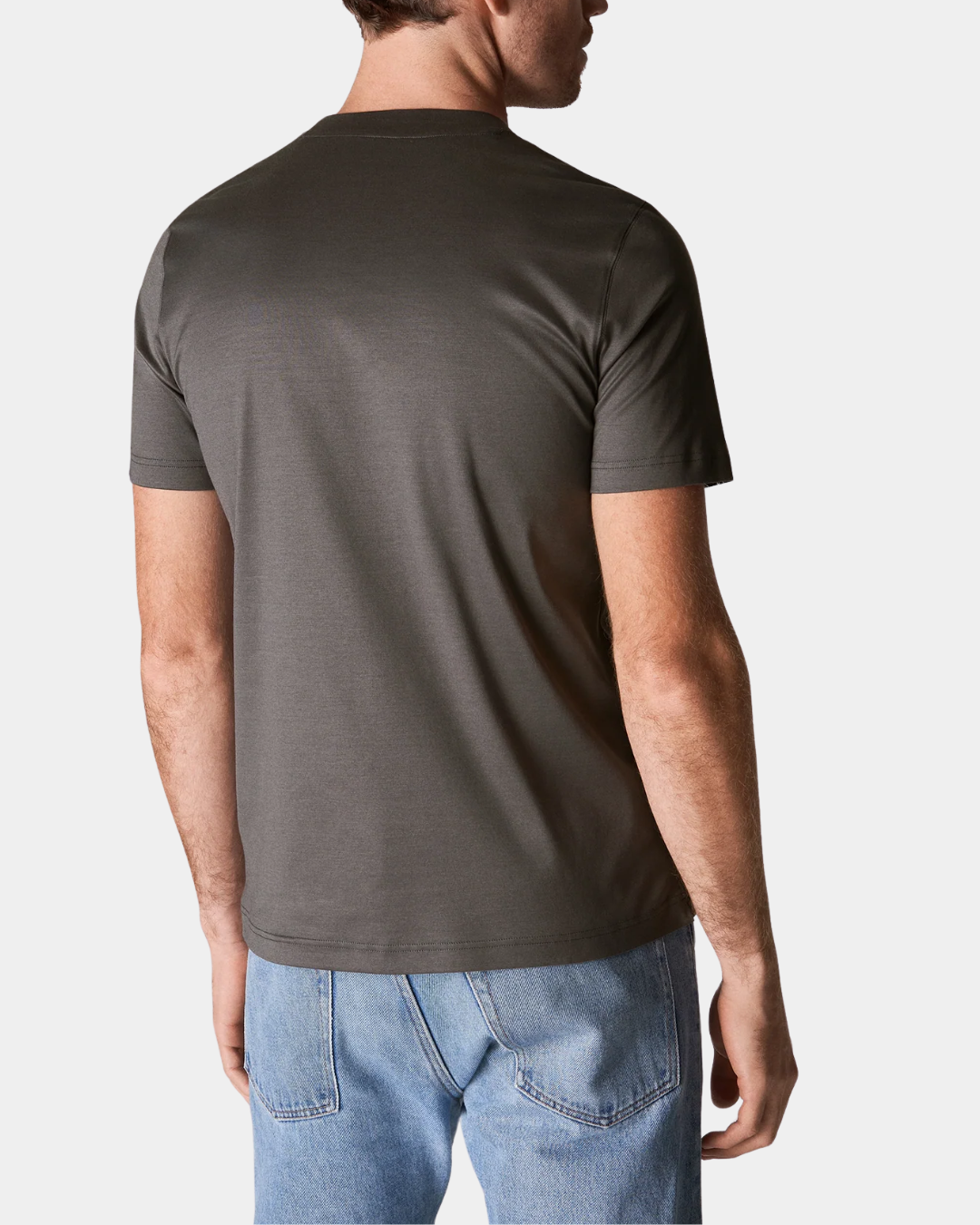 Signatur Mercerisiertes Supima T-Shirt - Dunkelgrau