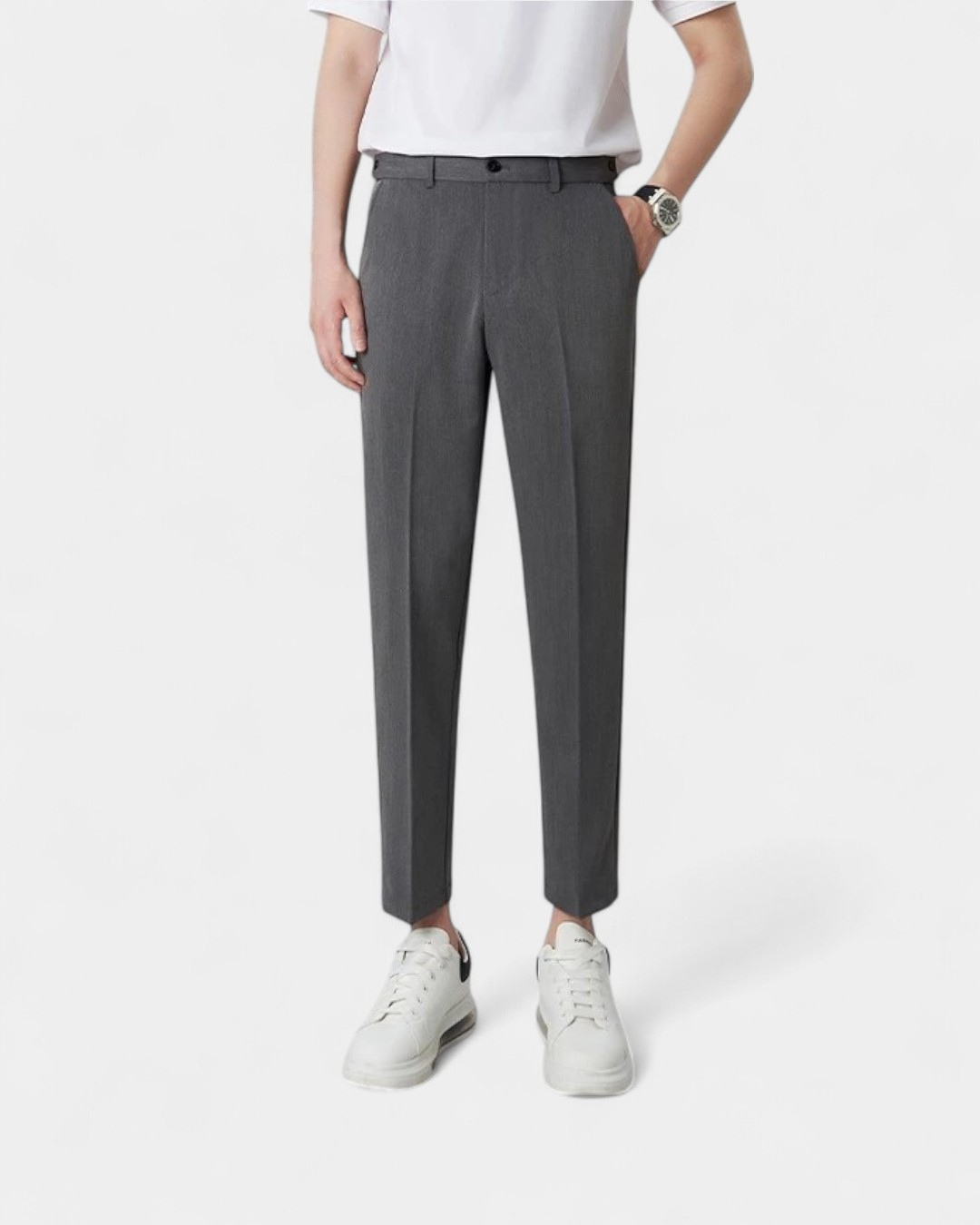 Old Money Stretch Comfort Pantalon - Grau