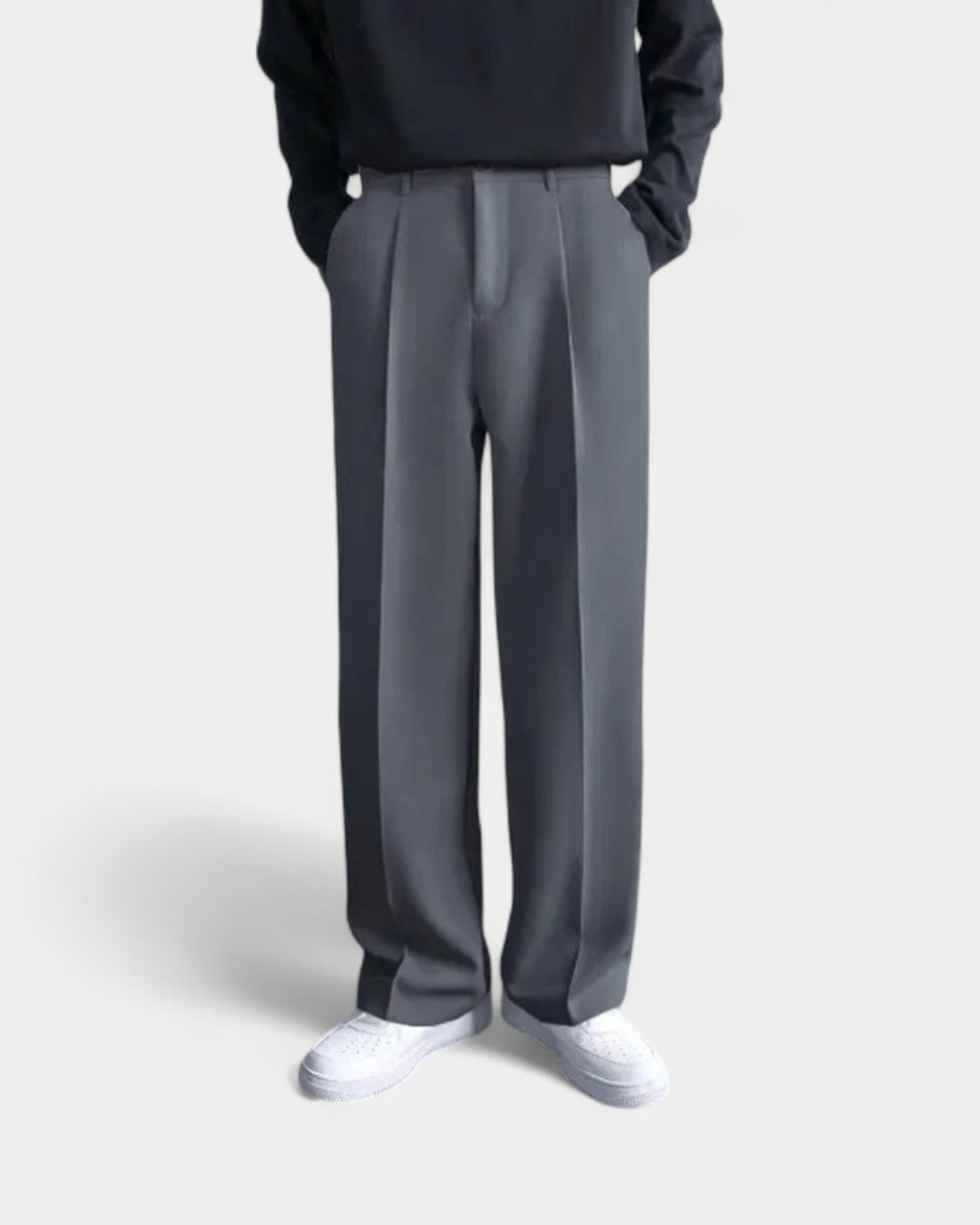 Entspannt geschnittene Valmont Chino-Hose - Grau
