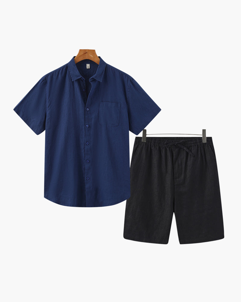 Old Money Leinen Combo (Kurze Hosen)