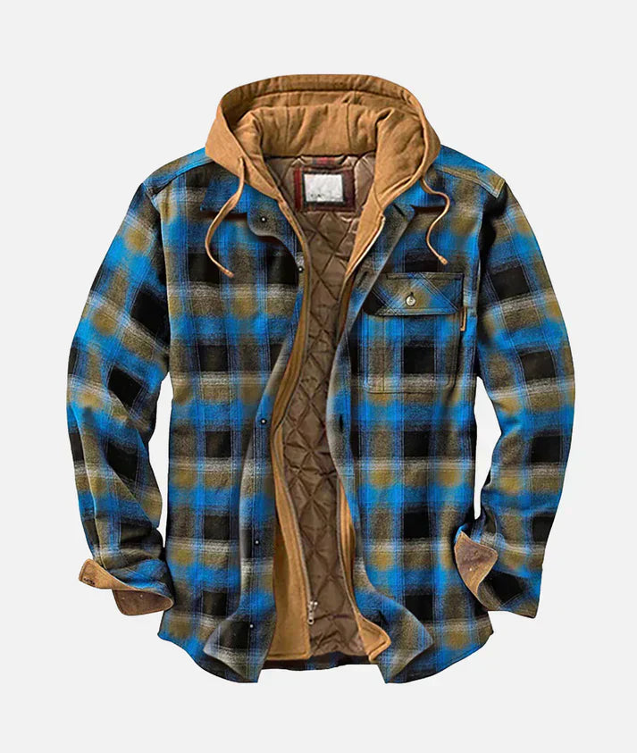 Yevor - Karierte Patchwork-Jacke