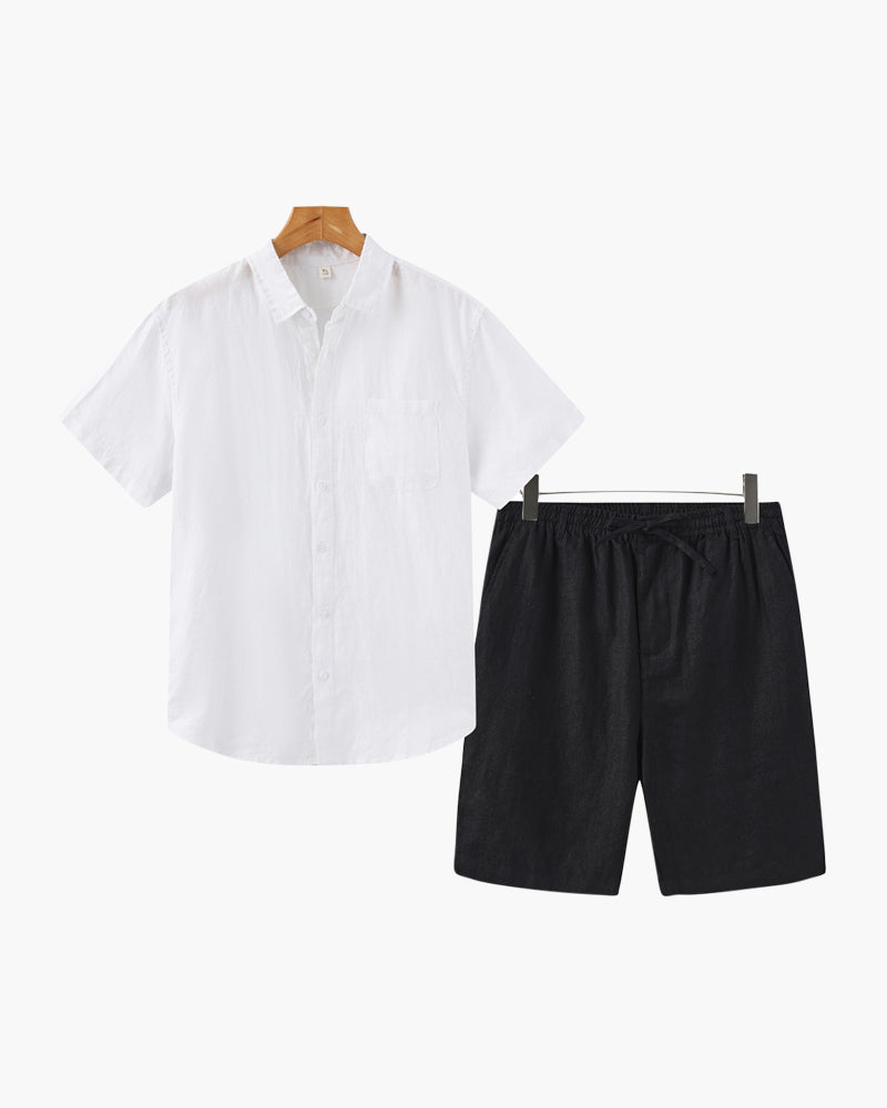 Old Money Leinen Combo (Kurze Hosen)
