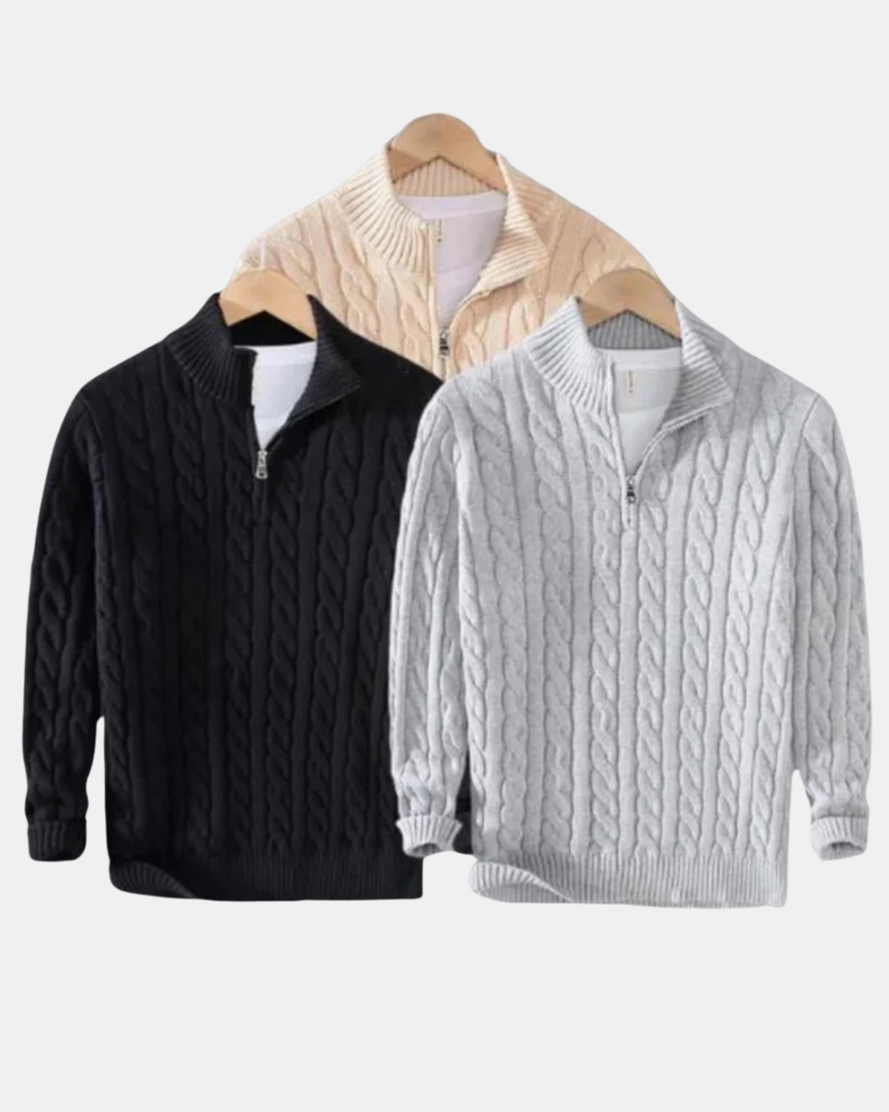 Lyndon - Pullover mit halbem Reißverschluss