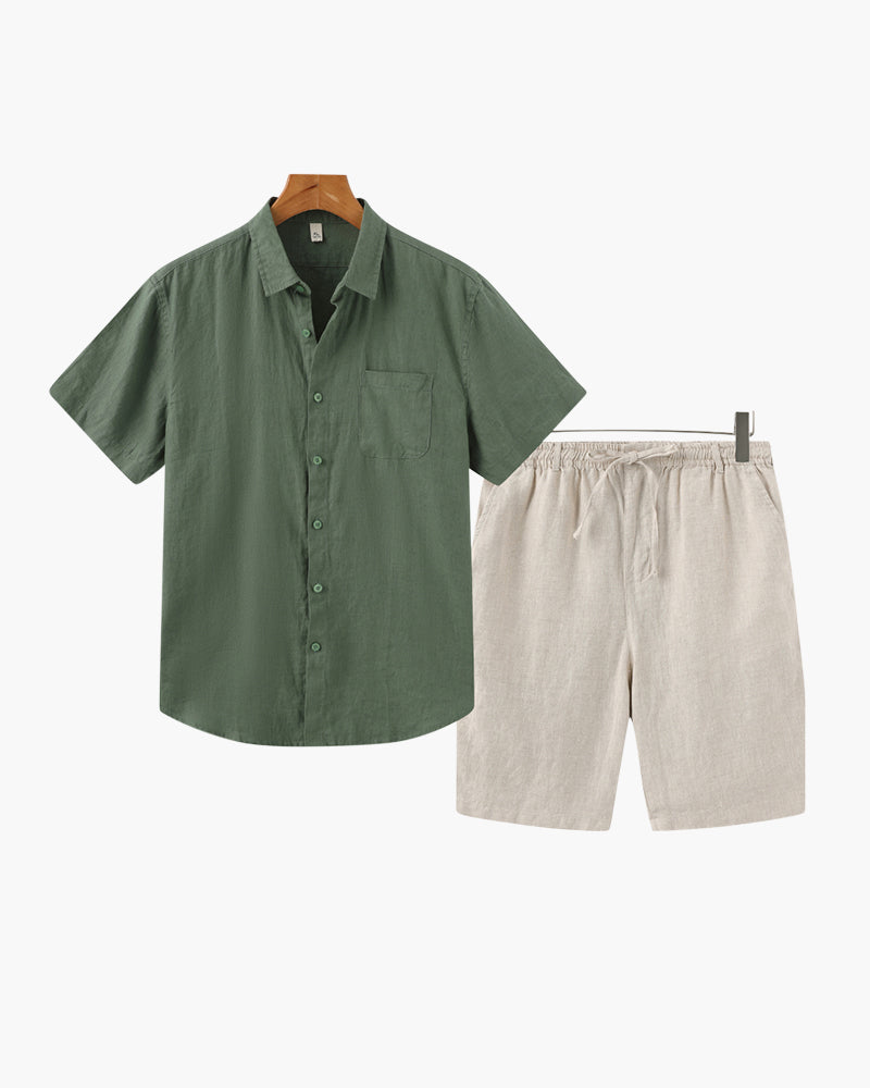 Old Money Leinen Combo (Kurze Hosen)