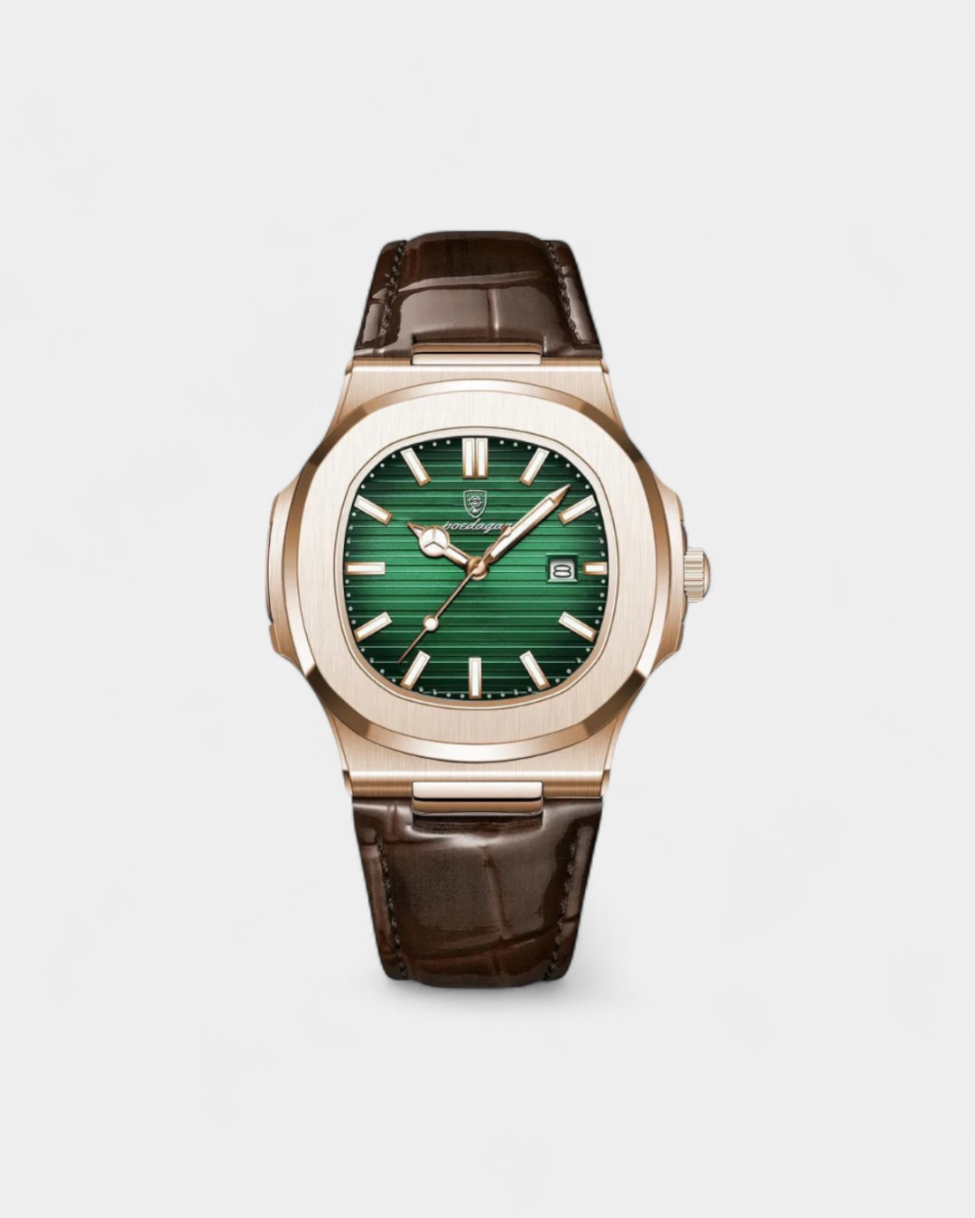 Monaco - Braune Lederuhr