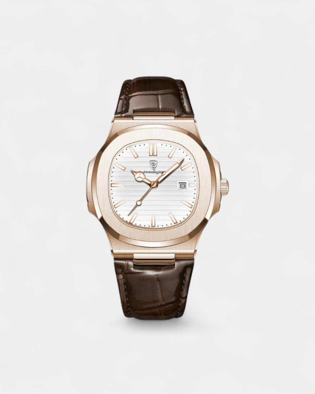 Monaco - Braune Lederuhr