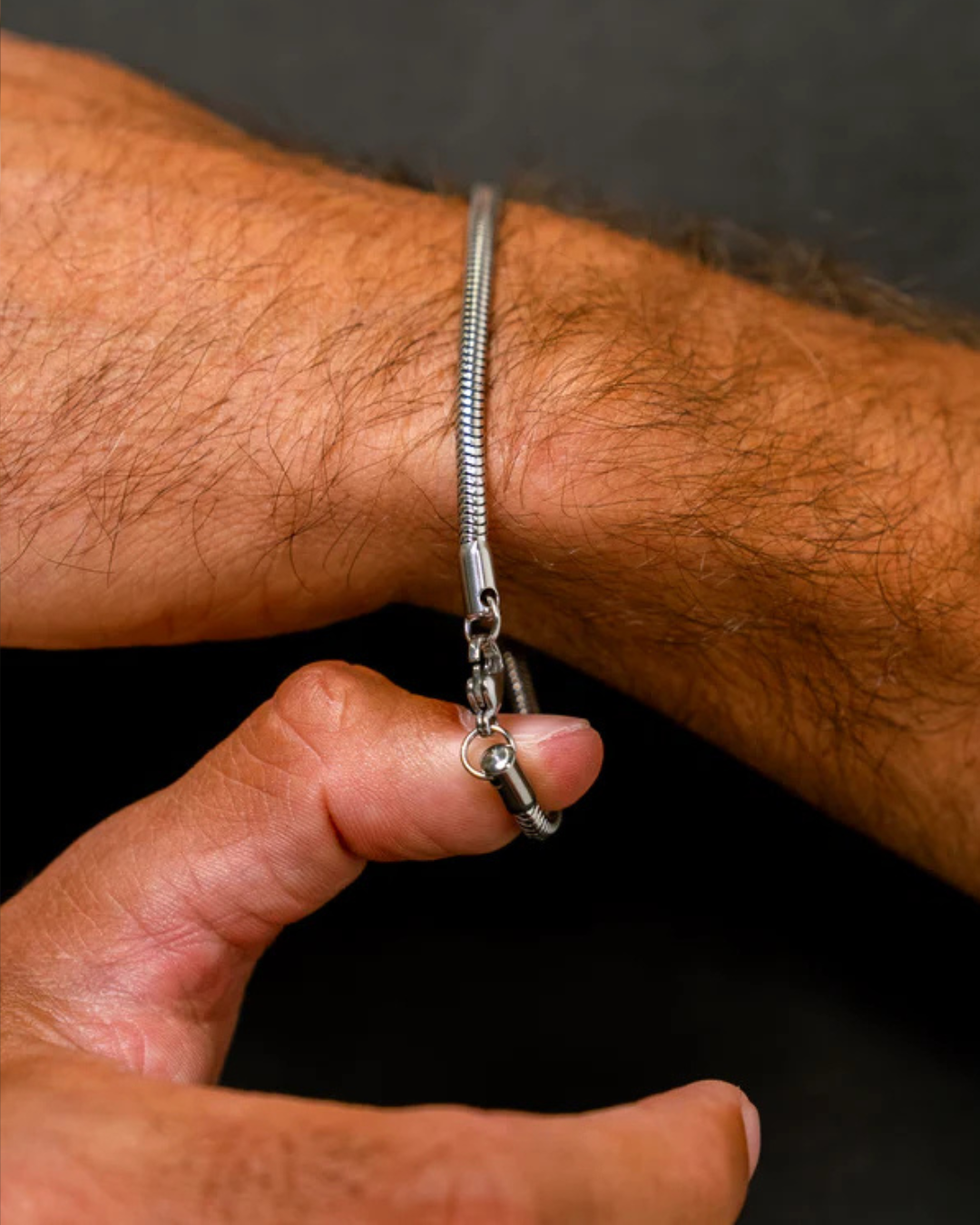 Schlangenketten-Armband - Silber