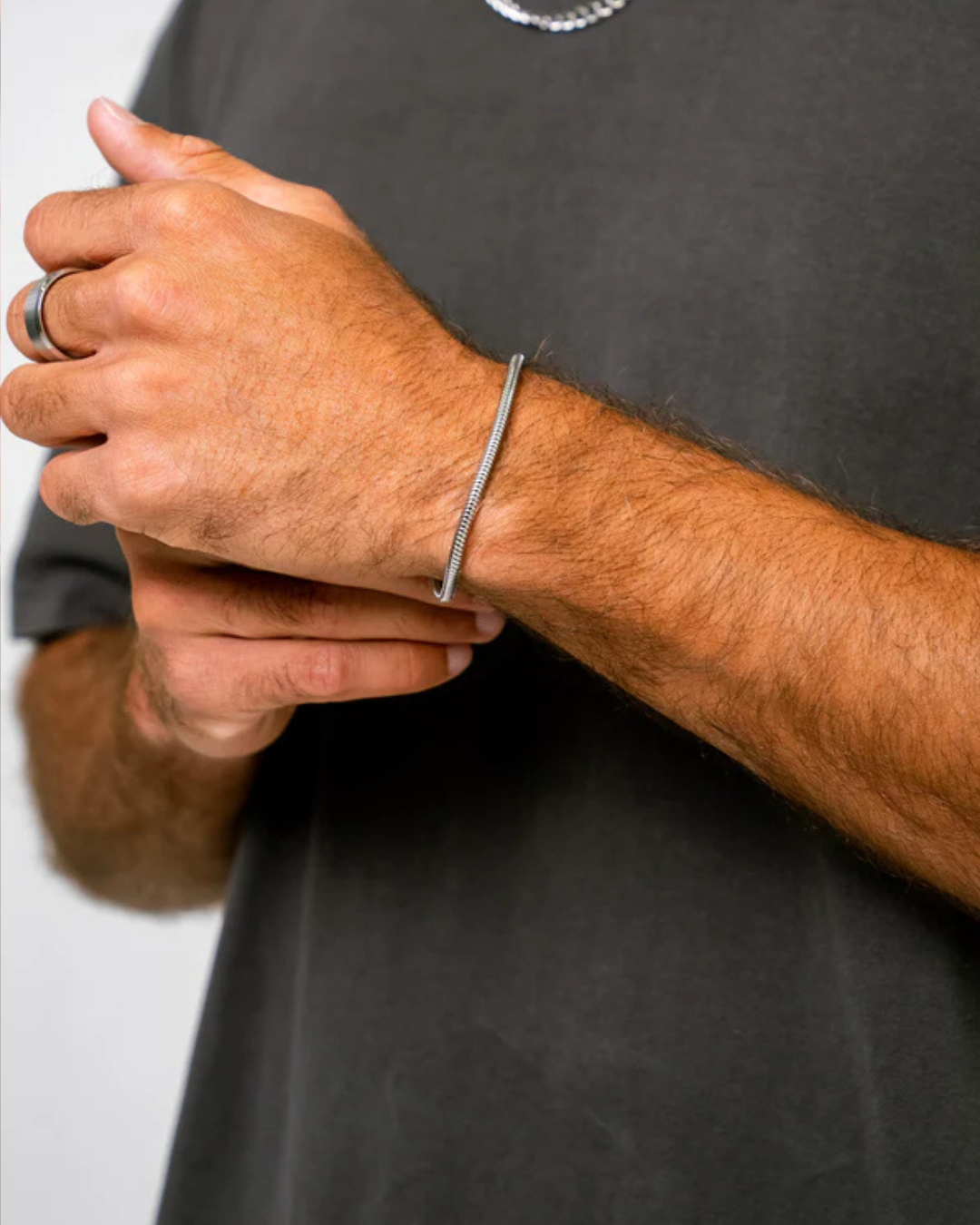 Schlangenketten-Armband - Silber