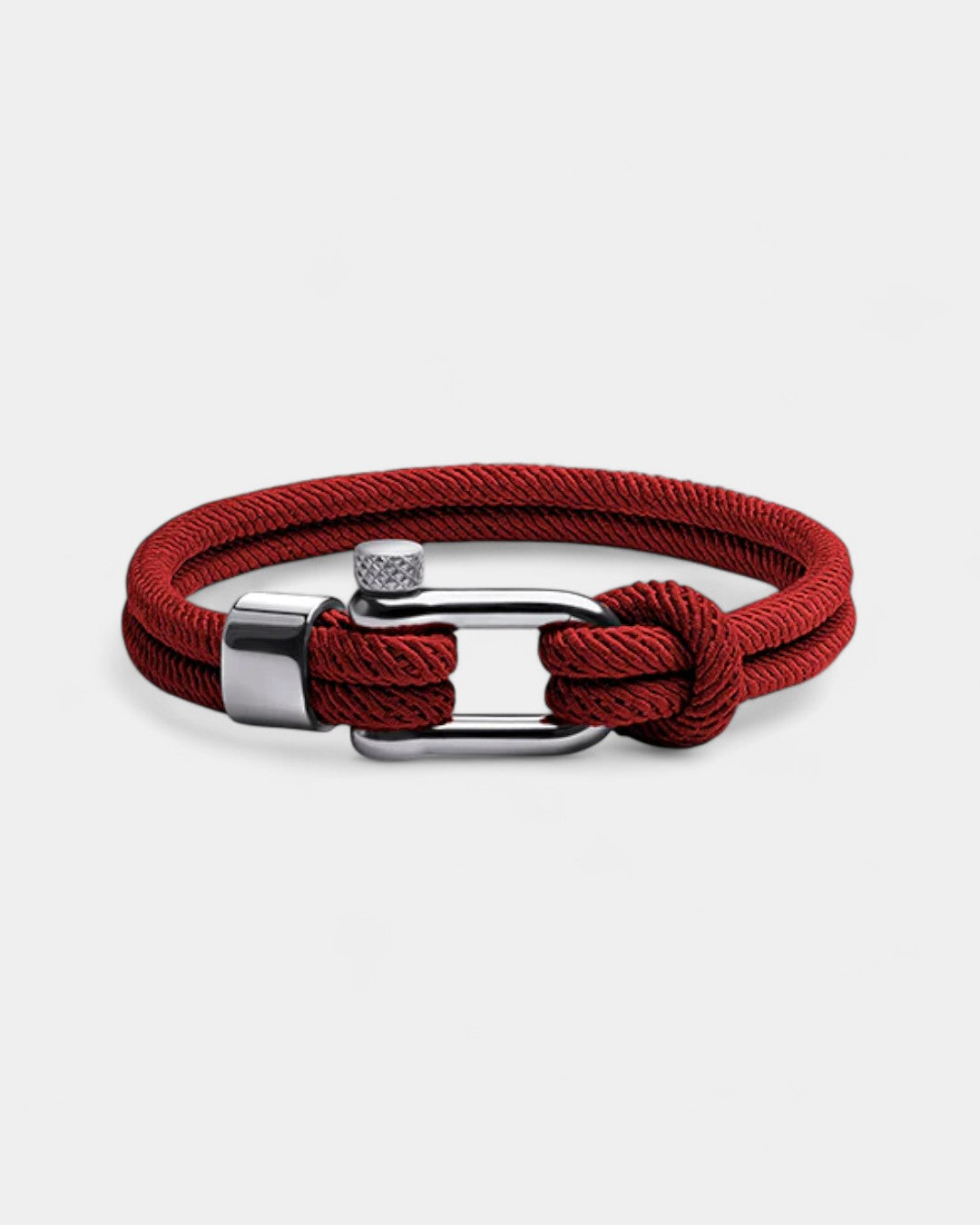 Karminrotes Anker-Armband