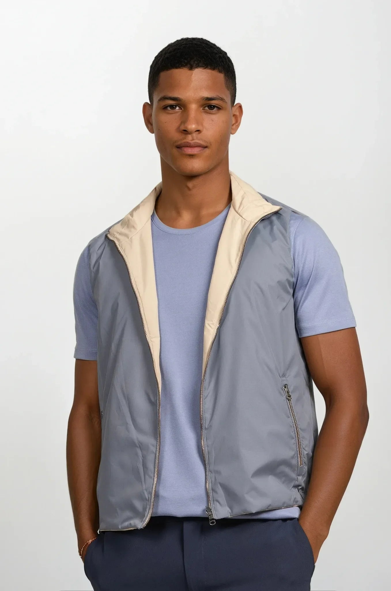 Ovaro Tweezijdig Bodywarmer - Blauw