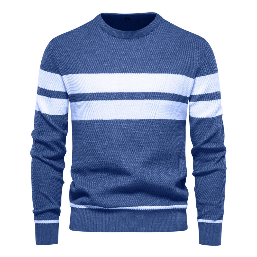 Eros - Warmer langärmeliger Patchwork-Pullover