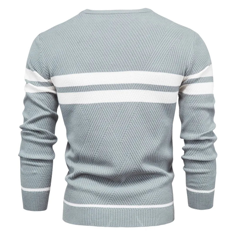 Eros - Warmer langärmeliger Patchwork-Pullover
