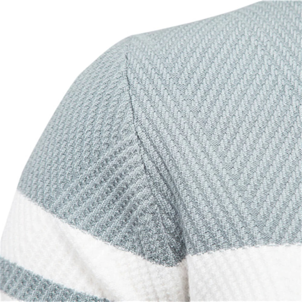 Eros - Warmer langärmeliger Patchwork-Pullover