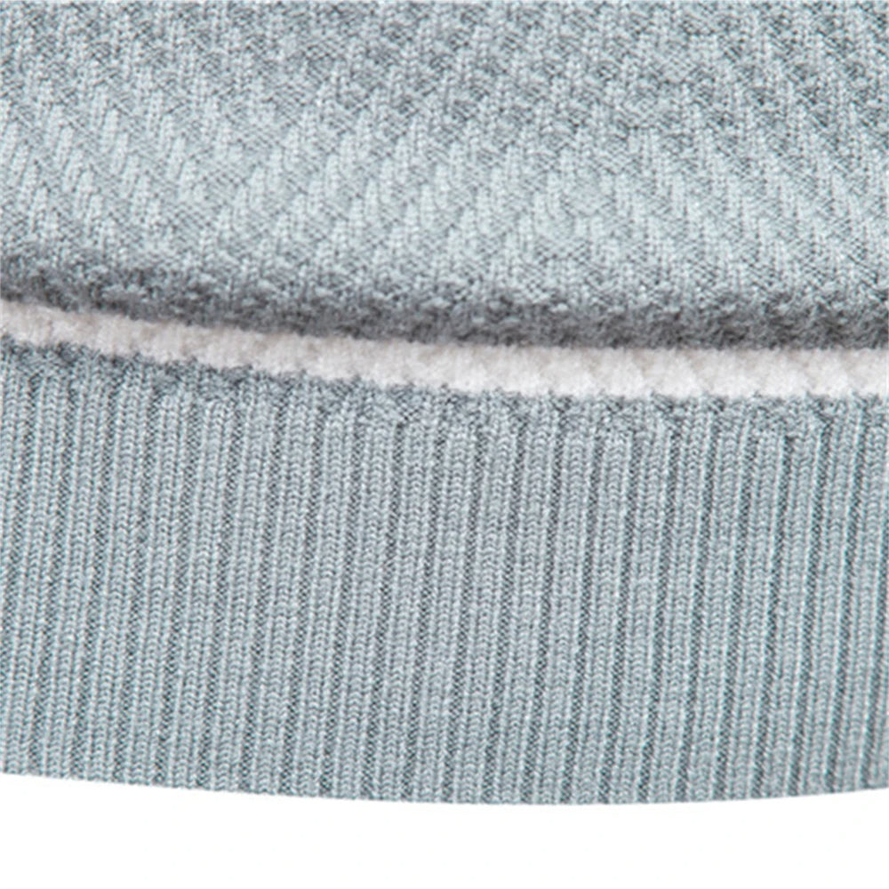 Eros - Warmer langärmeliger Patchwork-Pullover