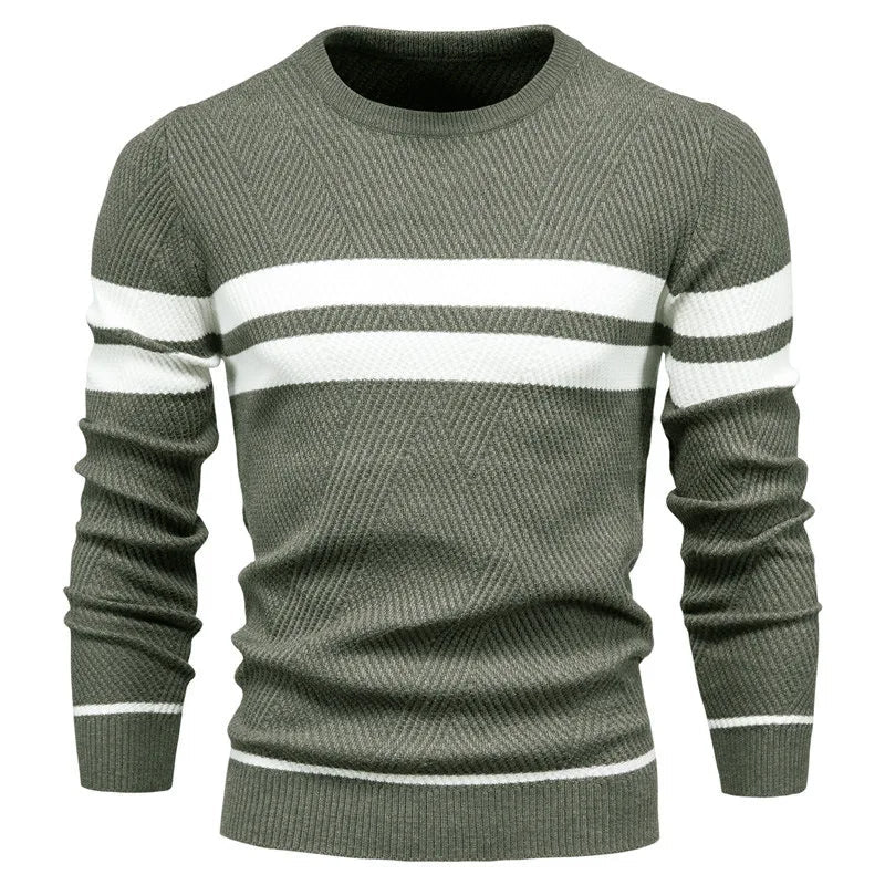 Eros - Warmer langärmeliger Patchwork-Pullover