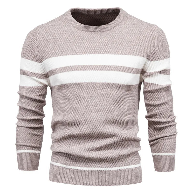 Eros - Warmer langärmeliger Patchwork-Pullover