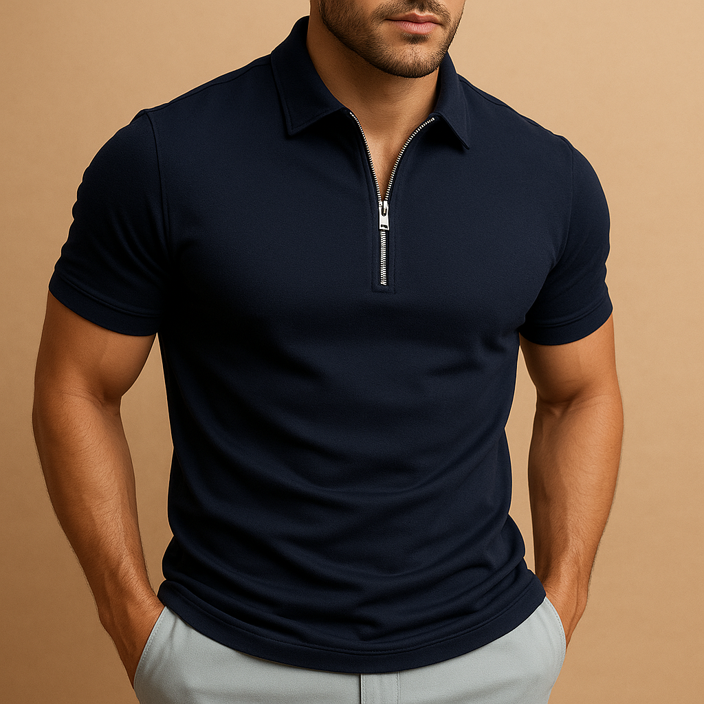 Modernes Poloshirt mit Reißverschluss für Herren | Hugo