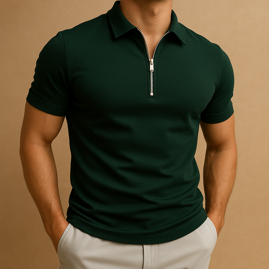 Modernes Poloshirt mit Reißverschluss für Herren | Hugo