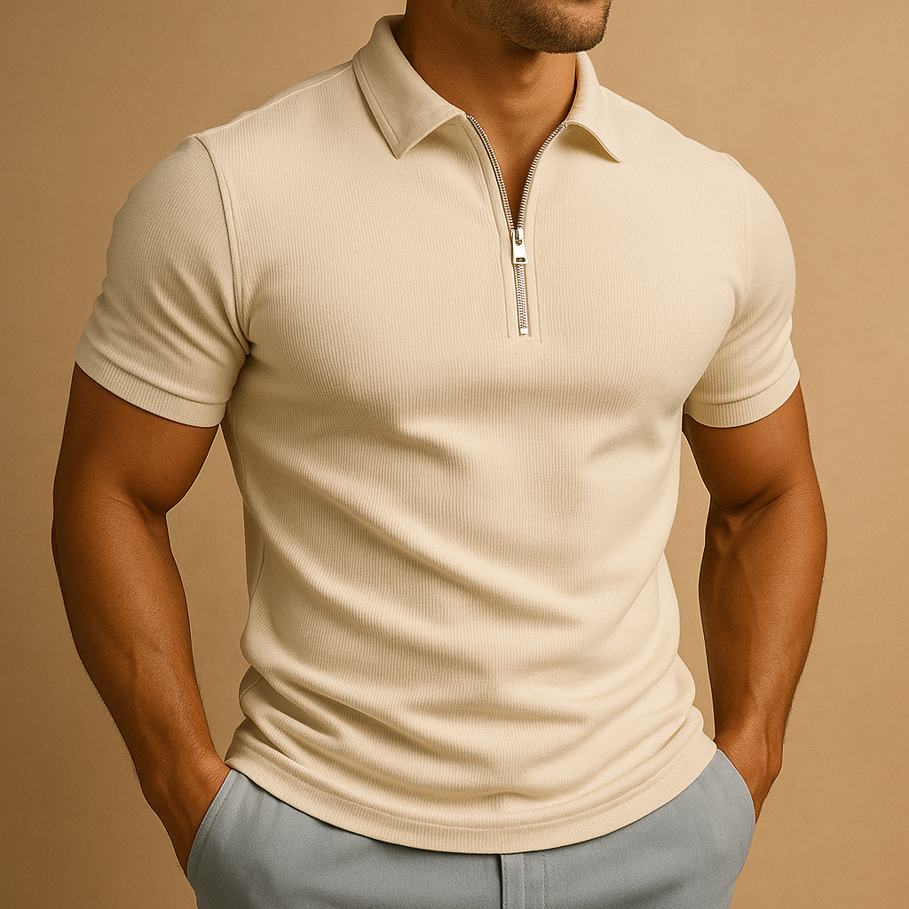 Modernes Poloshirt mit Reißverschluss für Herren | Hugo