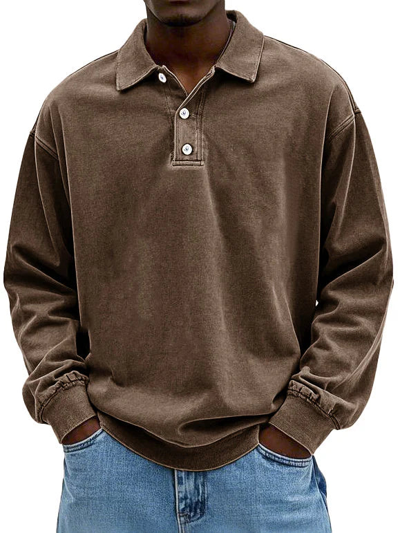 Noel - Langärmeliges Poloshirt