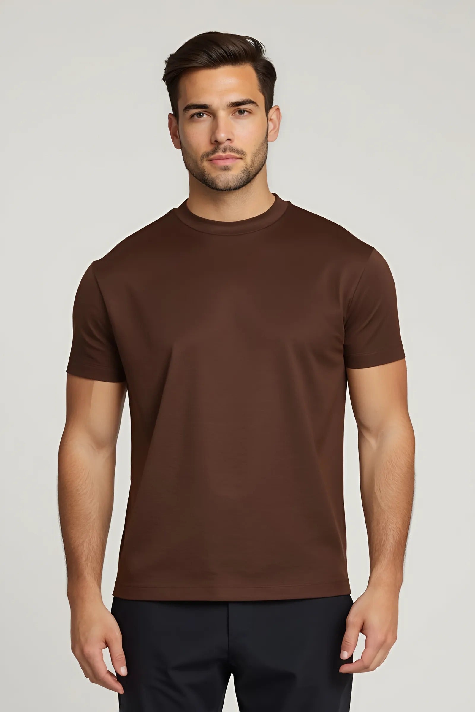 Zobelbraunes Mercerisiertes T-Shirt